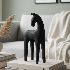 Estátua Clássica de Cavalo em Resina - Escultura Elegante para Decoração de Casa e Escritório, Estatueta Artesanal para Prateleira de Sala de Estar, Mesa e Presente de Luxo - Product Image 4