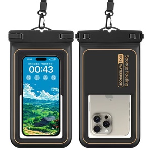 Funda Impermeable para Teléfono Móvil con Pantalla Táctil de PVC Esponjoso, Bolsa Seca Flotante para Natación con Cordón - Product Image 1