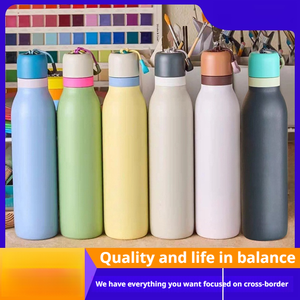 Vente flash : Gobelets en acier inoxydable portables de grande capacité (18 oz/24 oz) de la série Macaron Color pour les activités de plein air - Product Image 2