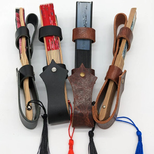 Cross-border PU <b>fan</b> storage cover, Renaissance-style retro style, can be hung, <b>fan</b> stand, portable <b>fan</b> <b>case</b>. - Product Image 3