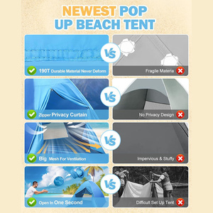 Factory Outlet Nuevo patrón Easy One Touch Impermeable Automático Camping Inflable Tienda al aire libre Poliéster Tafetán <span class=keywords><strong>2</strong></span> personas - Product Image 2