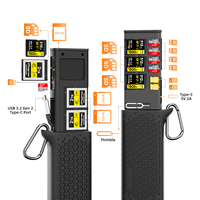 Estuche para Lector de Tarjetas SD de Alta Velocidad, Lector de Tarjetas USB 3.2 CFexpress B, Estuche de Almacenamiento de Tarjetas a Prueba de Agua para Teléfono/Android, Cámaras de Acción