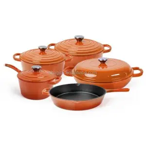 Enamel cast iron cookware set verified suppliers heavy enameled cast iron pot pan set