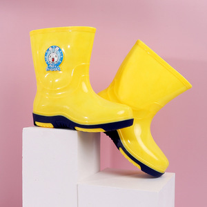 Bottes de pluie pour enfants, garçons et filles, chaussures aquatiques style étudiant, en caoutchouc imperméable, antidérapantes - Product Image 4