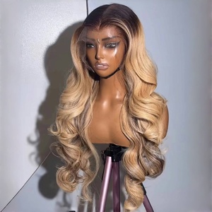 Pelucas Frontales de Encaje Completo 13*6 Sin Pegamento Color Rubio Cenizo con Reflejos Rosados <span class=keywords><strong>HD</strong></span> 7*7 Ombre Rubio y Cabello Humano Vietnamita <span class=keywords><strong>HD</strong></span> 9*6 de Onda Natural - Product Image 1