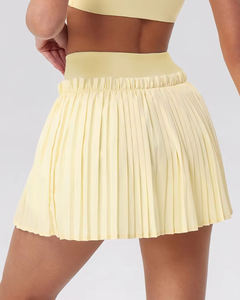 Aoyema Quick Dry Slim V Waist Pleated <strong>Skort</strong> With Hidden Pocket Built-in Shorts Fitness Pilates <strong>Women</strong> Tennis Skirt - Product Image 2