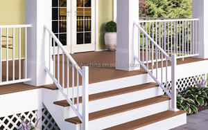 手すり手すりバルコニーと階段用カスタマイズデザインアルミニウムと亜鉛メッキ鋼錬鉄製階段ステップ手すり - Product Image 4