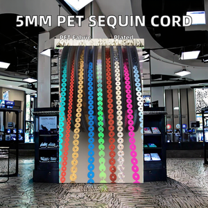 Carretes de lentejuelas de 5mm a granel para tapicería de disfraces, ropa de escenario, vestido, sombrero, textil decorativo, película de PET, lentejuelas - Product Image 2