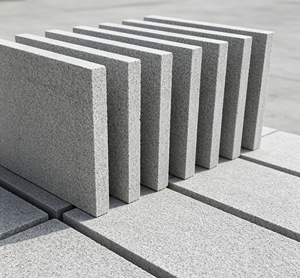 Dalles de <span class=keywords><strong>pavé</strong></span> en granit gris clair, finition flammée, texture sel et poivre, pour patio extérieur, allée, voie de circulation - Product Image 5