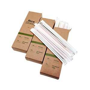 Sinh thái thân thiện 100% compostable & phân hủy sinh học dùng một lần ăn được sinh thái nóng lạnh bột bắp lúa mì gạo giấy uống ống hút - Product Image 4