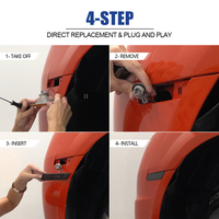 Feux de position latéraux avant et arrière blancs à LED pour Chevrolet Camaro 2010-2015, lot de 4