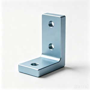 Support d'angle en L CNC, fabriqué en alliage d'aluminium 6061-T6, utilisé pour l'assemblage de profilés industriels en aluminium. - Product Image 4