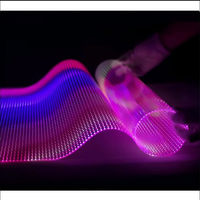 Film LED transparent flexible pour fenêtres, auto-adhésif, résolution 4K, luminosité 2000 cd, utilisation intérieure, affichage couleur intégrale