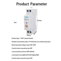 TUYA Smart WiFi sans fil minuterie KWH mètre télécommande MCB avec Protection contre les surcharges disjoncteur 63A