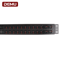 PDU de rack 0U intelligent et personnalisable, triphasé 380V, 36 prises (30 C13, 6 C19), verrouillage par bouton, compteur IP, surveillance à distance pour centre de données et informatique