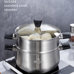 Couscoussier Zhenneng Prix Usine Inox 304, Outil de Cuisson Ménager, Marmite Vapeur à Soupe, Faitout en Acier Inoxydable 26cm - Product Image 1