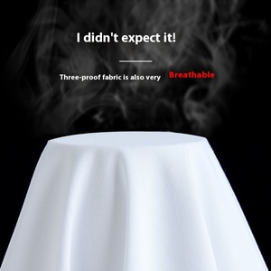 Người Đàn Ông Trắng Ăn Mặc Áo Sơ Mi Rắn Dài Tay Áo Nhăn Miễn Phí Nút Xuống Áo Sơ Mi Vết Lá Chắn Không Thấm Nước Chống Bụi Bẩn Váy Áo Sơ Mi - Product Image 5