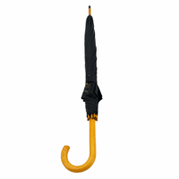 Parapluie droit de voyage compact haut de gamme de marque, avec ouverture automatique légère, manche en bois courbé et design premium