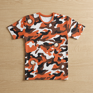 T-shirt d'été pour femme à imprimé numérique abstrait, 95% coton, 5% élasthanne, mélange satiné, écologique, respirant, style décontracté - Product Image 3