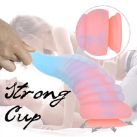 Produit d'exportation Shenzhen HY-Luminous : Nouveau style Plug anal géant en silicone, simulation de tentacule de pieuvre/calamar, lumineux