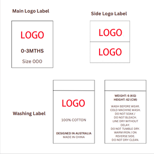 Atacado New Born Baby Clothes Algodão Orgânico Macio Malha Curto/longo Mangas Boutique Unisex Plain Custom Baby Romper com logotipo - Product Image 4