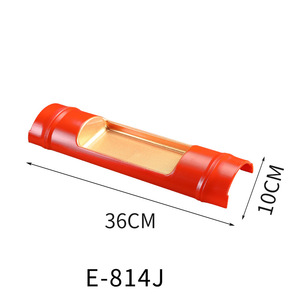 Plateau de service pour sushis, style japonais, rouge et or, pour usage hôtelier - Product Image 4