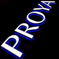 Letrero de Letras Acrílicas LED Personalizado, Logotipo de Empresa 3D, Letrero Luminoso con Nombre de Tienda, Señalización Interior y Exterior