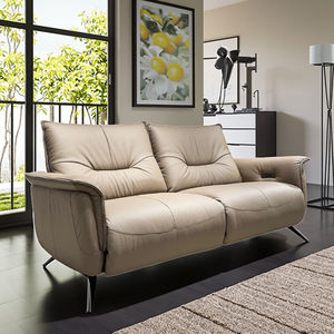 फोशान फैक्ट्री लक्जरी उच्च गुणवत्ता वाली वास्तविक चमड़े की बिजली तह दो सीटर रिक्लियर सोफा यूएसबी चार्जिंग के साथ - Product Image 1