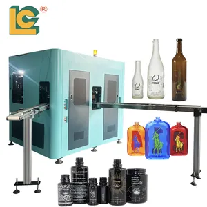 Mesin cetak layar botol kaca kosmetik parfum perawatan kulit lancip silinder dengan sistem penyembuhan UV
