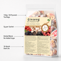 OEM Private Label Ginseng Zes Schatten Kruidenthee Piramide Thee Zakjes 5g*20 Zakjes Moerbei Wellness Thee Voedt de Nieren Verbetert