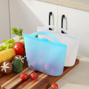 reusable silicone bag food handbags eco-friendly storage Seal bag