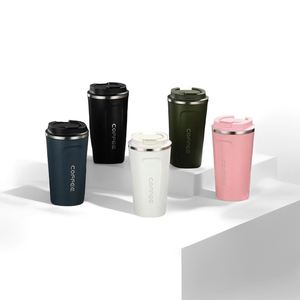 Tasse à café isotherme en acier inoxydable à double paroi, 380 ml et 510 ml, avec affichage intelligent de la température, écologique, couvercle anti-fuite, idéale pour les voyages et le bureau - Product Image 2