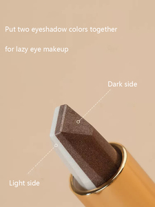 Stylo de maquillage <span class=keywords><strong>fard</strong></span> <span class=keywords><strong>à</strong></span> paupières miroitant crème de luxe de marque privée bâtonnet double couleur végétalien pour ombre <span class=keywords><strong>à</strong></span> paupières <span class=keywords><strong>bicolore</strong></span> au teint foncé - Product Image 2