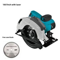 Scie circulaire laser 7 pouces, corps en aluminium, scie à main portable pour le travail du bois, scie de table, alimentation électrique