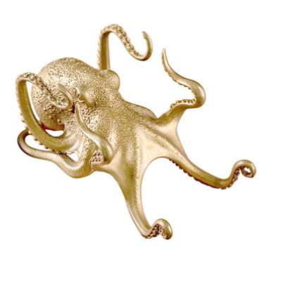 Metal Golden Octopus Cell Phone Stand Holder Pen Holder for Desk Decor