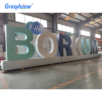Letrero Metálico Personalizado para Exteriores, Letrero de Canal Metálico para Negocios, Letrero de Letras Autoportantes, Letrero Publicitario Gigante, Letrero con Logotipo 3D