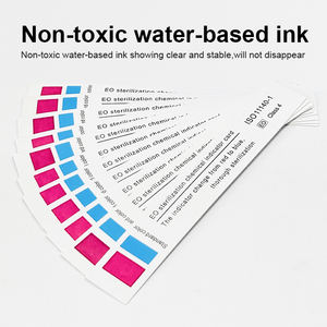 Penjualan langsung pabrik dari strip indikator kimia <span class=keywords><strong>EO</strong></span> medis sekali pakai steril 15x100mm perubahan warna merah biru 3 tahun umur simpan - Product Image 6
