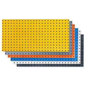 Organisateur mural en métal à un seul niveau, <span class=keywords><strong>panneaux</strong></span> suspendus sculptés, crochets, rails, <span class=keywords><strong>rangement</strong></span> d'<span class=keywords><strong>outils</strong></span>, montage mural noir, utilisation en garage, cuisine - Product Image 5