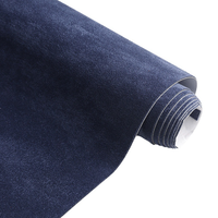 Personnalisé 100% Polyester Microfibre Tricot Doux Auto-Adhésif Faux Suede Tissu pour Voiture Ciel Intérieur Rembourrage Papier Peint