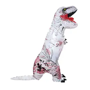 Party Cosplay T-rex mascotte Dino Costume Trex bly up gonfiabile T Rex dinosauro Costume all'ingrosso personalizzato Halloween per adulti