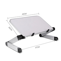 Support de bureau pour ordinateur portable pliable et réglable Support de bureau pour ordinateur portable Lit TV Support de table pour ordinateur portable avec tapis de souris