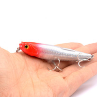 Leurre de pêche artificiel rigide Son Dog 8,8 cm/9 g avec billes grondantes et hameçons flottants pour la pêche au bar à gueule large - Vente en gros