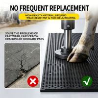 Tapis en caoutchouc noir durable TY de 10 mm à 25 mm pour écurie de chevaux, taille 1,5x2 m, garantie de 2 ans, certifié