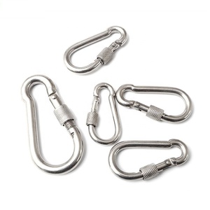 Acier inoxydable 316 Marine ressort crochet mousqueton fileté douille de sécurité arrêt 80x8mm mousqueton Yacht bateau matériel accessoires - Product Image 4