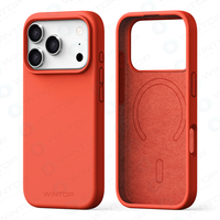 Coque de téléphone Wintop en TPU noir transparent avec panneau arrière en PC pour anneau magnétique, antichoc, anneau lumineux pour la série 17 Liquid