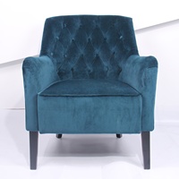 Fauteuil convertible en tissu et bois, siège simple, pieds en bois, pour salon