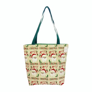Simple Cartoon Santa Claus <b>Christmas</b> Tree Pattern <b>Gift</b> Tote <b>Bag</b> - Product Image 3
