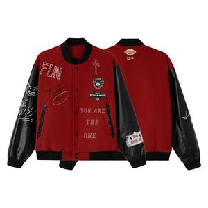 Chaqueta Casual para <span class=keywords><strong>Hombre</strong></span>, Estilo Retro Americano, con Diseño de Parches y Bordados, Versátil y Cómoda - Product Image 6