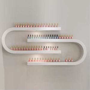 Modern Beauty <b>Salon</b> Wall-mounted White Wood Nail Polish Wall Display Rack - Product Image 2