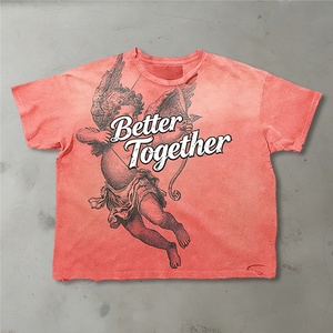 Camiseta de Hombre de Algodón de 280 GSM, Impresión DTG, Estilo Jersey Sencillo, Sensación Seca, Hombros Caídos, Fabricante - Product Image 2